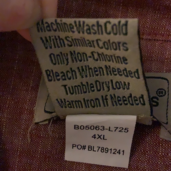 4XL new w/o tags, men’s red dress shirt-$18 - Picture 5 of 7